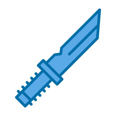 Bıçak düz simgesi, vektör illüstrasyonu 