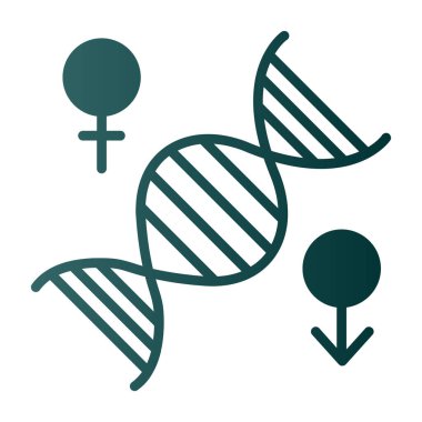 Kromozom web simgesi, vektör illüstrasyonu 