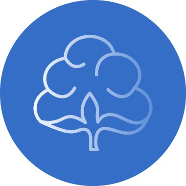 Pamuk çiçek simgesinin vektör illüstrasyonu 