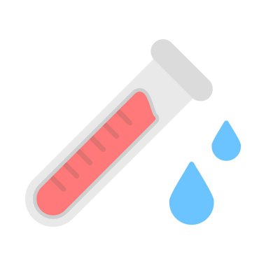 Kan vektörü illüstrasyon dizaynlı test tüpü
