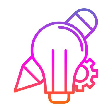 ampul simgesi vektör illüstrasyonu