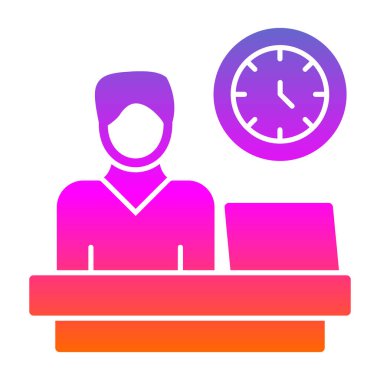 Çalışan simgesi vektör illüstrasyonu