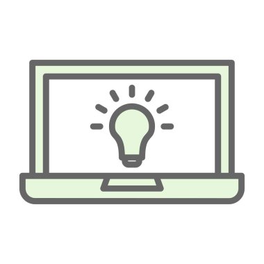 bilgisayar monitörü ikon vektör illüstrasyonu