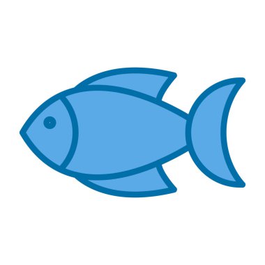 balık simgesi, vektör illüstrasyonu basit tasarım