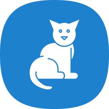 Kedi. Web simgesi vektör illüstrasyonu