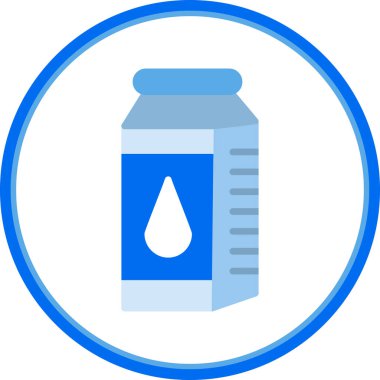 Süt kutusu simgesinin vektör illüstrasyonu 