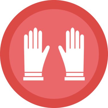 Eldiven simgesi. Vektör illüstrasyonu.