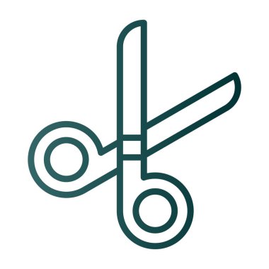 Makas simgesi, vektör illüstrasyonu 