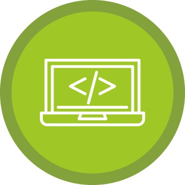 kod programlama web simgesi basit illüstrasyon 