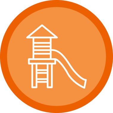 Bir bina simgesinin vektör illüstrasyonu