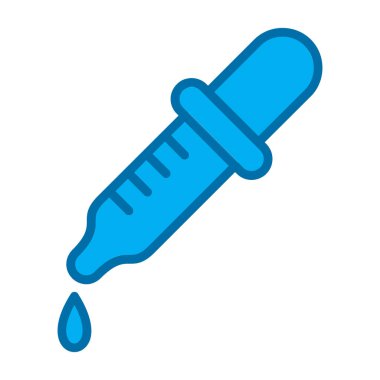 pipette simgesi, vektör illüstrasyonu basit tasarım