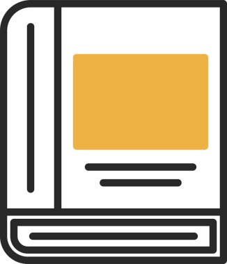 Kitap satırı simgesi, vektör çizim 