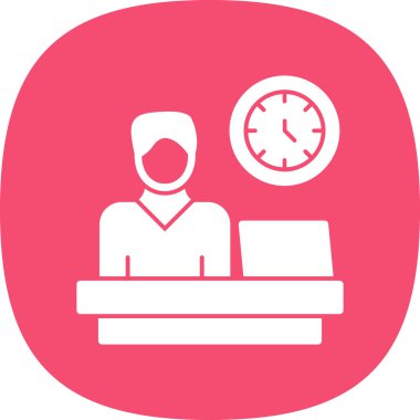 Saatli bir kadının vektör çizimi