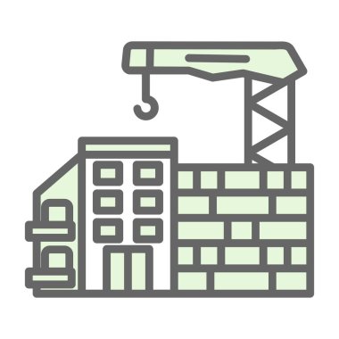 Bina inşaat vektör simgesi