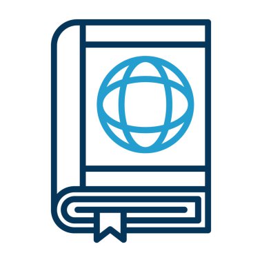 Pasaport web simgesi vektör illüstrasyonu