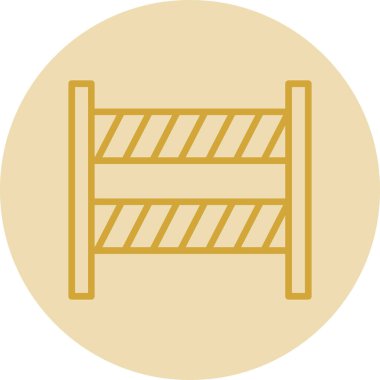 bariyer simgesi basit illüstrasyon