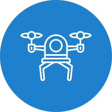 Drone simgesi, vektör illüstrasyonu basit tasarım