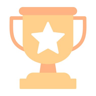 Ödül kupası. Web simgesi basit illüstrasyon 