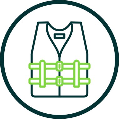 Can yeleği simgesi, vektör illüstrasyonu basit tasarım