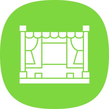 Bir bina simgesinin vektör illüstrasyonu