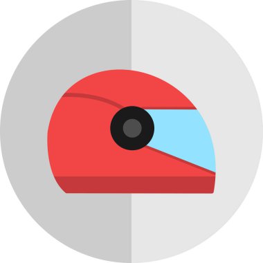 Kask simgesi basit tasarım illüstrasyonu 