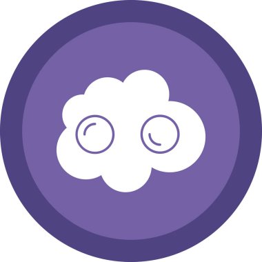 Yağda yumurta ikonu, vektör illüstrasyon