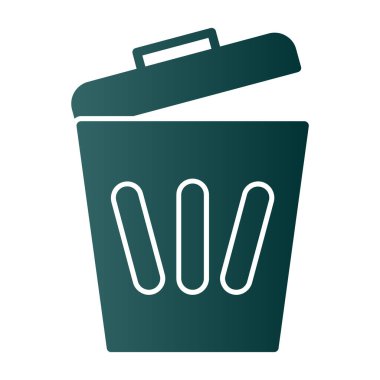 Çöp kutusu. Web simgesi basit illüstrasyon 