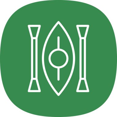 Kano yassı simgesinin vektör illüstrasyonu