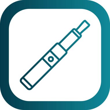 Düz elektronik sigara. Web simgesi 