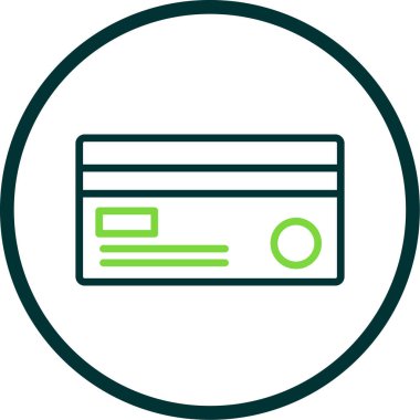 Kredi kartı simgesi, vektör illüstrasyonu