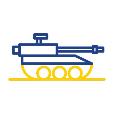 Tank simgesi, vektör illüstrasyonu basit tasarım