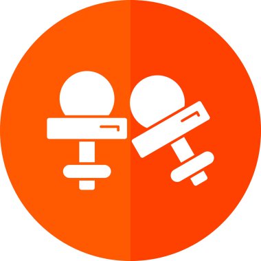 düz Cufflinks simge işareti vektörü