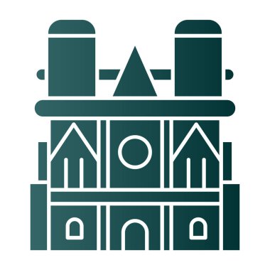 kale ikonu vektör illüstrasyonu