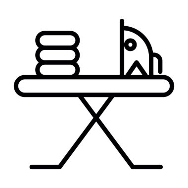 Ütü tahtası simgesi illüstrasyonu 