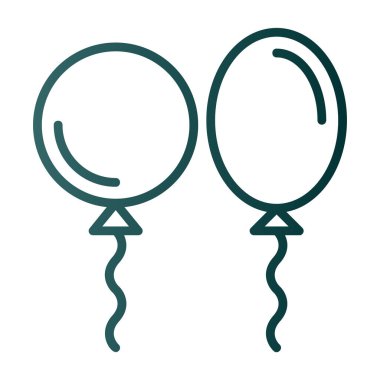 Balon simgesinin vektör illüstrasyonu 