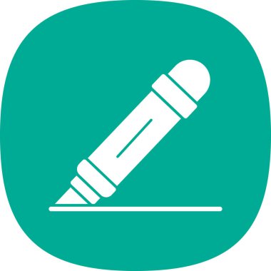 İşaretleyici kalem simgesi, vektör illüstrasyonu basit tasarım