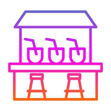 Bina. Web simgesi basit illüstrasyon