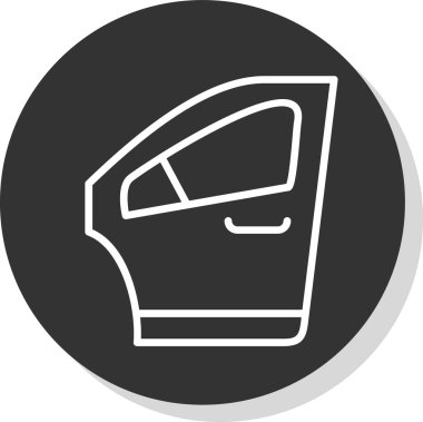Araba kapısı. Web simgesi basit illüstrasyon