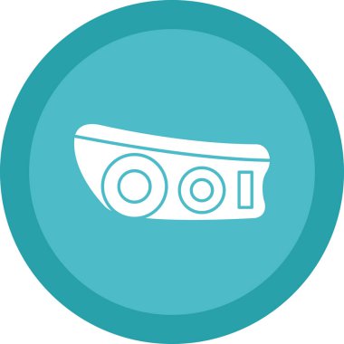 Baş Işığı simgesinin vektör illüstrasyonu