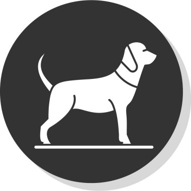 köpek simgesi, vektör illüstrasyonu basit tasarım