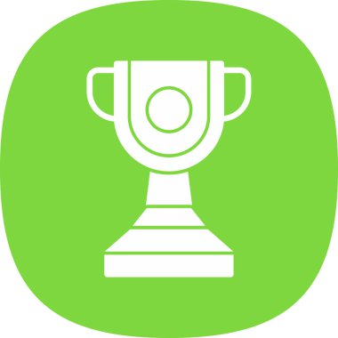 Kupa çizgisi simgesi, vektör illüstrasyonu 