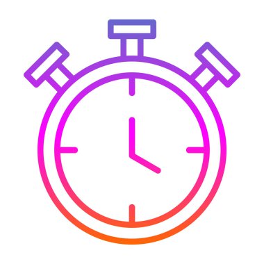 Zamanlayıcı simgesi vektörü. düz tasarım çizimi