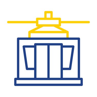 Modern yapı simgesinin vektör illüstrasyonu