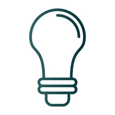 ampul düz simgesi, vektör illüstrasyonu