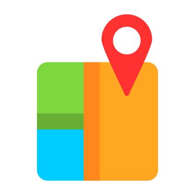 harita pin konumu simgesi düz biçimli