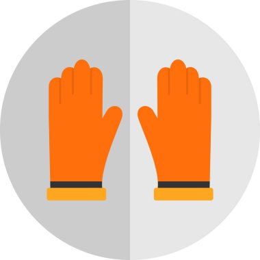 Eldiven simgesi. Vektör illüstrasyonu.