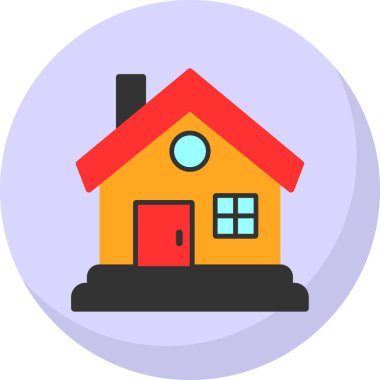 Ev vektör tasarımı. Ev düz simgesi 