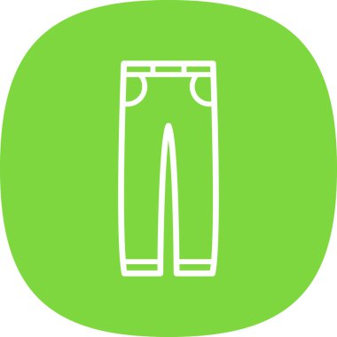 Pantolon. Web simgesi basit illüstrasyon