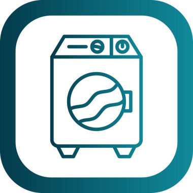 Bir çamaşır makinesinin vektör çizimi