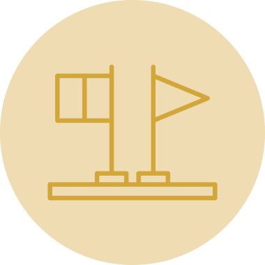 vector illustration of flags flat icon